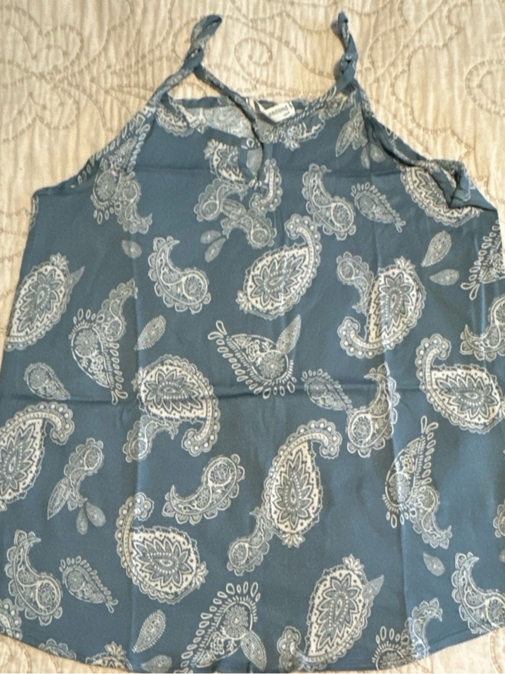 twenty second Blue Paisley Print Adjustable Strap Camisole